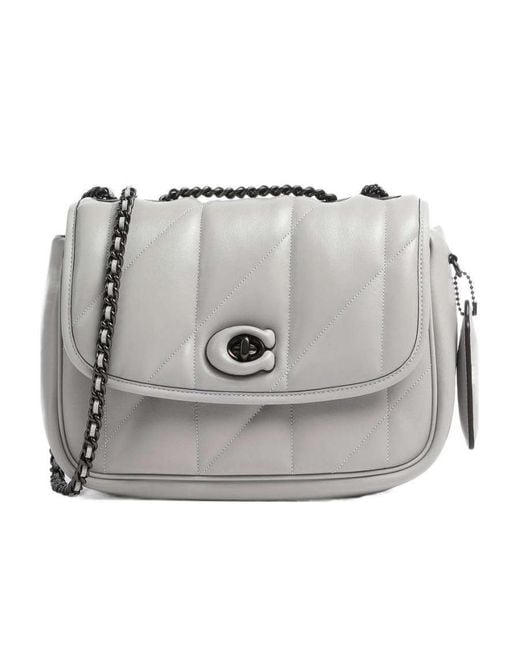 COACH Gray Pillow Madison Shoulder Bag