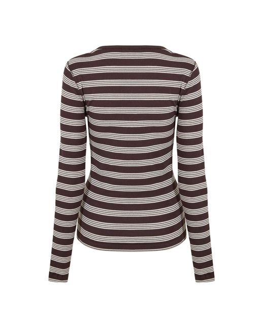 Ganni Brown Long Sleeve T-Shirt