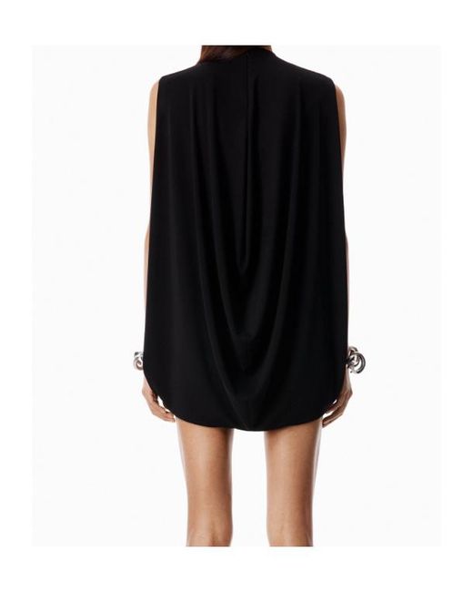 Alexander Wang Black Drape Back Mini Dress
