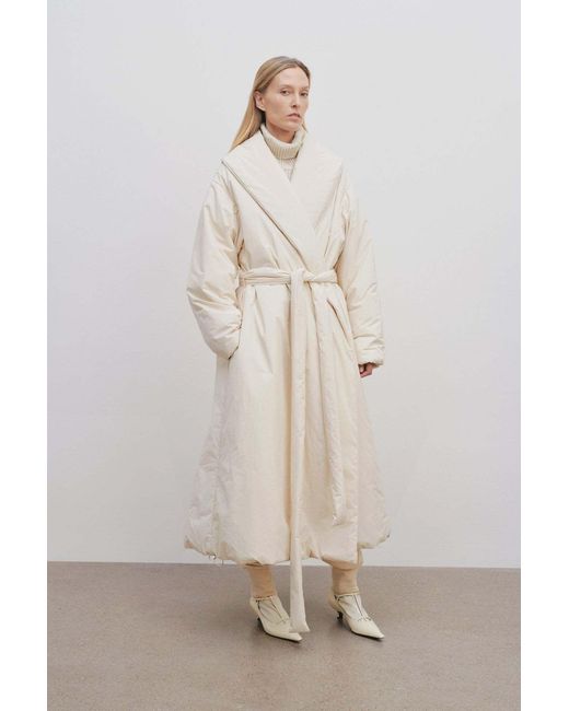 The Row White Francine Long Tunic Coat