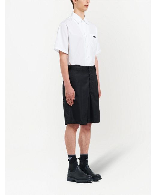 Prada Blue Knee-Length Tailored Shorts for men