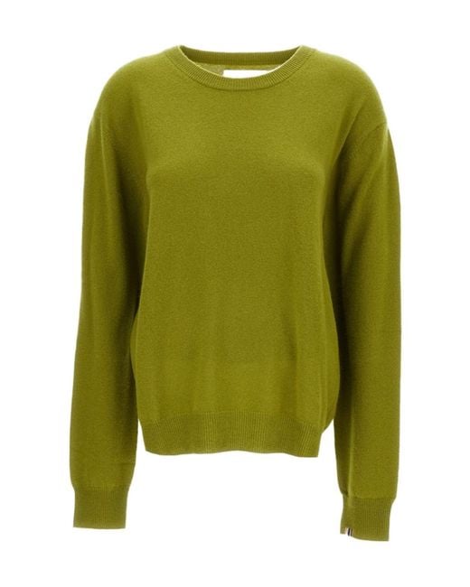 Extreme Cashmere Green Crew Neck Cashmere Knit Sweater