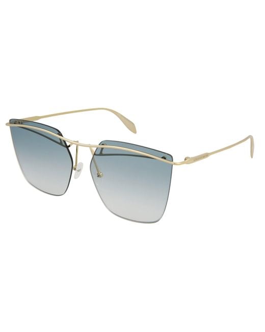 McQueen Blue Logo Sunglasses