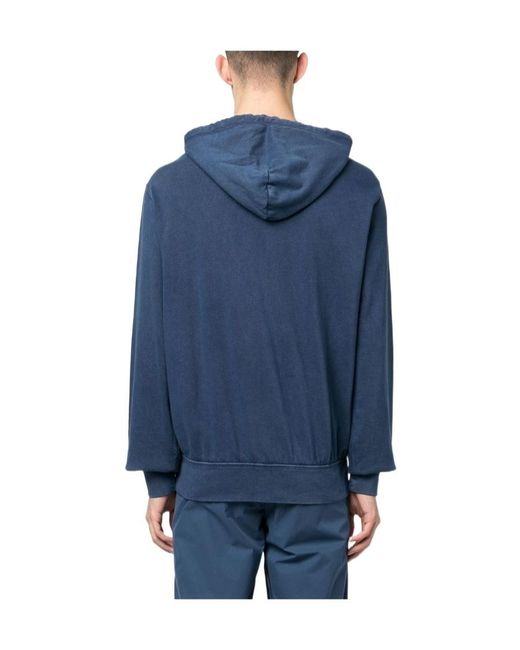 Polo Ralph Lauren Blue Pony Embroidered Zipped Drawstring Hoodie for men