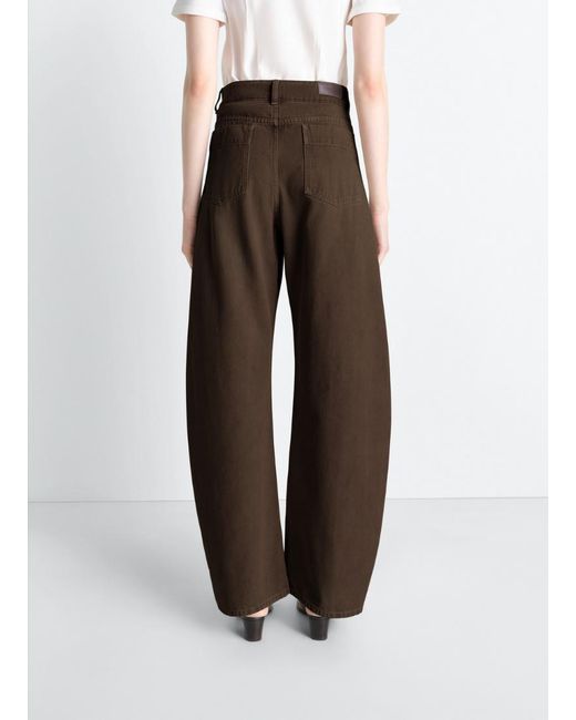Lemaire Brown High Waist Logo Patch Jeans