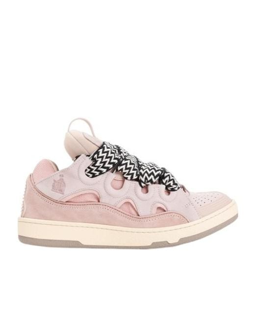 Lanvin Pink Lace-Up Sneakers