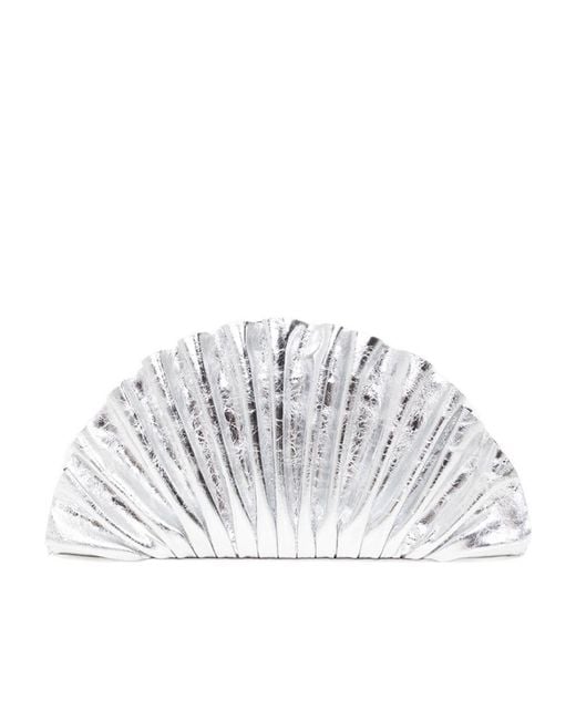 Cult Gaia White Nala Mini Clutch Bag