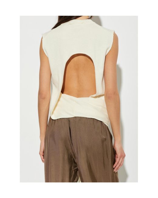 Rohe White Open-Back Wrap Knitted Top