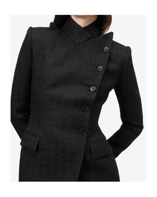 McQueen Black Light Tweed Single-Breasted Jacket