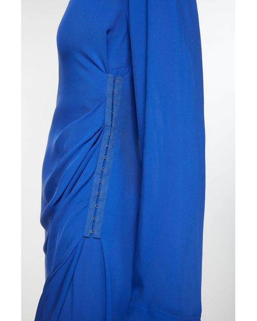 Acne Blue Asymmetric Maxi Dress