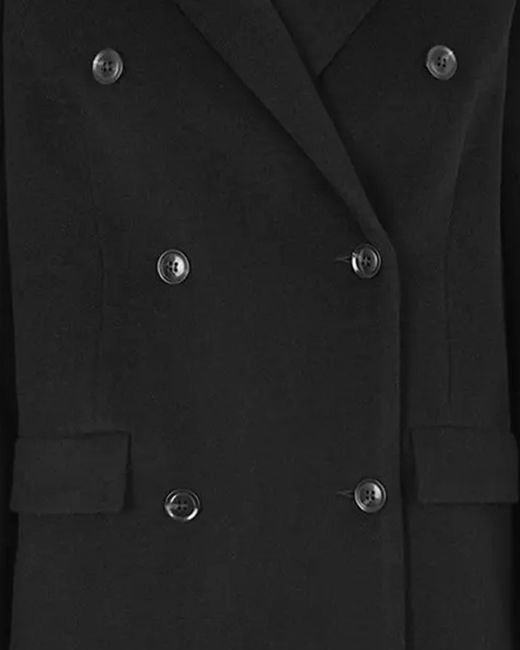 Samsøe & Samsøe Black Falcon Double-Breasted Coat