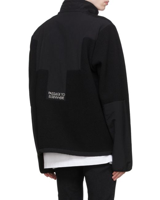 Marcelo Burlon Black County Of Milan Logo Embroidered Zip-Up Jacket for men