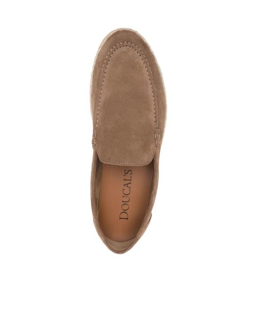 Doucal's Brown Round-Headed Love Shoes for men