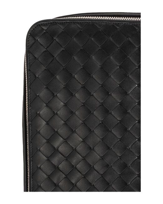 Bottega Veneta Black Intrecciato Medium Packing Cube for men