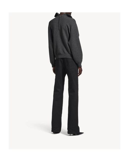 Balenciaga Gray Half-Zip Knitted Jumper