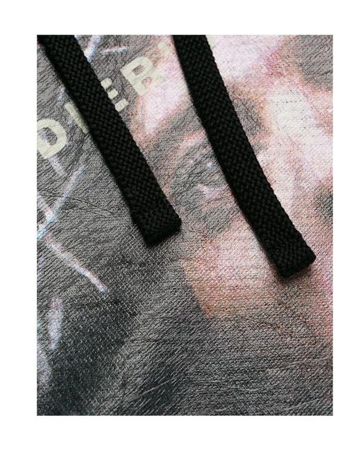 Ih Nom Uh Nit Black Graphic Logo Print Hoodie for men