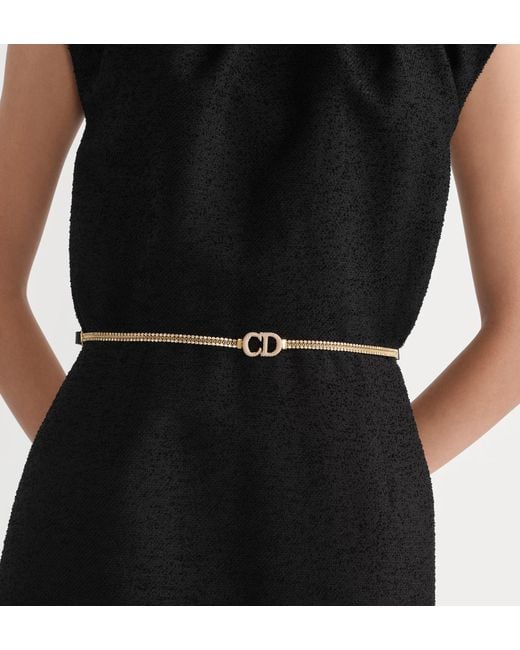 Dior Black Saddle Chain Belt