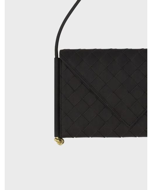 Bottega Veneta Black Solstice Horizontal Phone Pouch