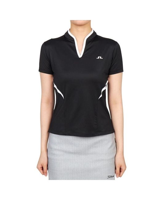 J.Lindeberg Black Short-Sleeved Polo Shirt