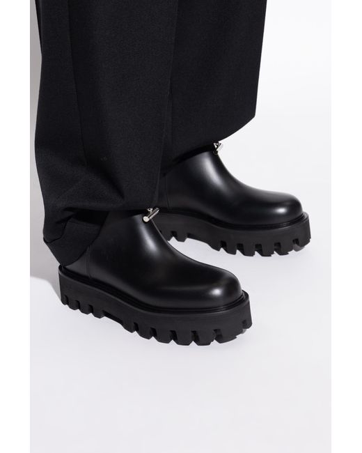 McQueen Black T-Bar Platform Ankle Boots