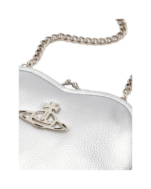 Vivienne Westwood White Belle Heart Frame Purse