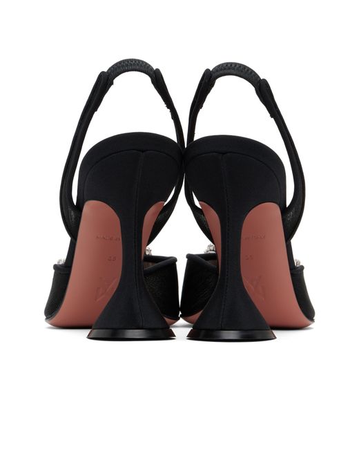 AMINA MUADDI Black Begum Mesh Sling 95 Heels