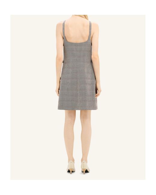 Courreges Gray Prince Of Wales Multi-Strap Mini Dress