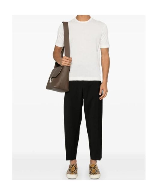 Caruso White Crew Neck T-Shirt for men