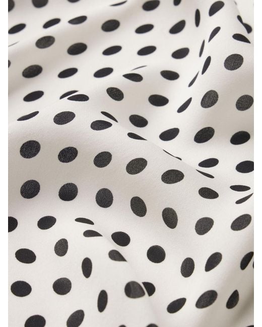 FRAME White The Polka Dot Fleet Blouse