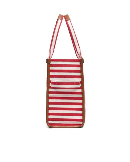 Marc Jacobs Red The Stripe Large Tote Bag