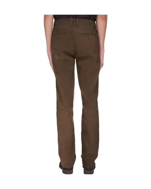Uma Wang Brown Straight-Leg Chino Trousers for men