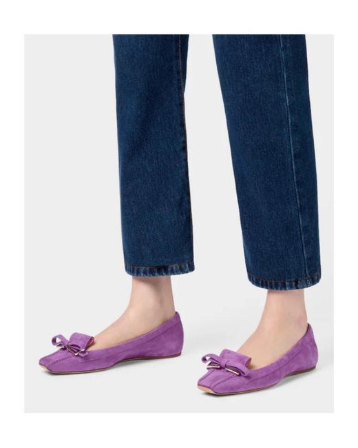 Roger Vivier Purple Virgule Ballerinas