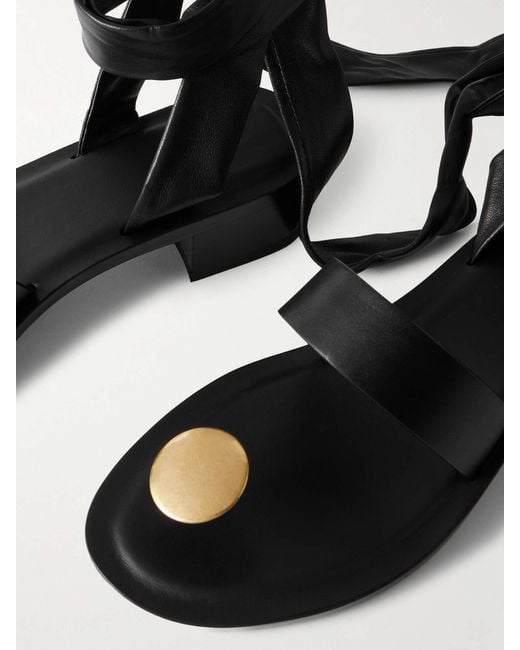 The Row Black Open-Toed High-Heeled Sandals
