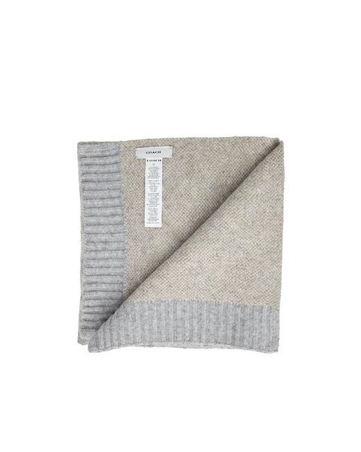 COACH Gray Ribbed Scarf for men