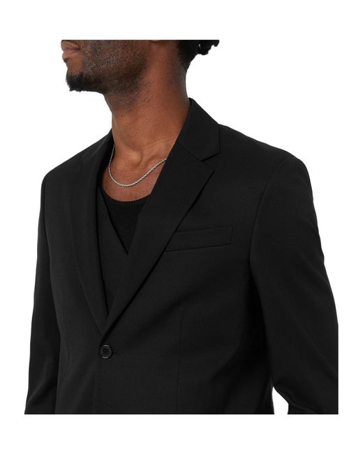Off-White c/o Virgil Abloh Black Embroidered Wool Long Sleeve Blazer for men