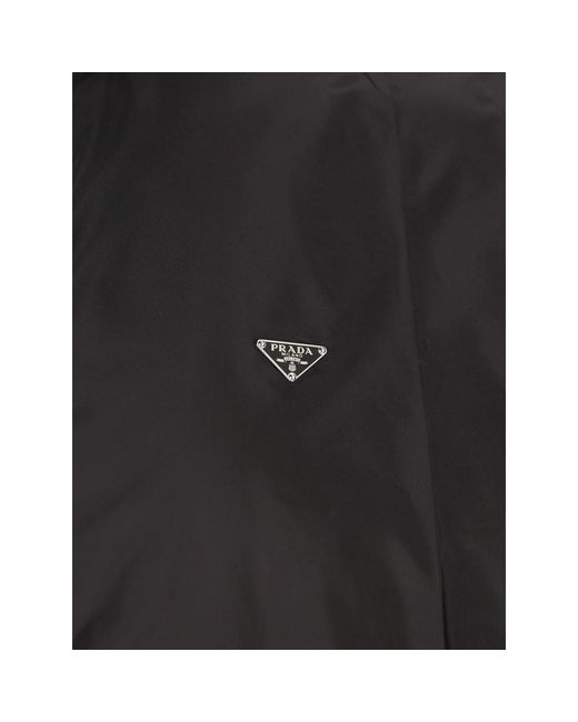 Prada Black Vanilla Renylon Zip Blouson