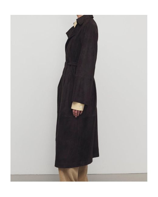 The Row Black Solana Belted Coat