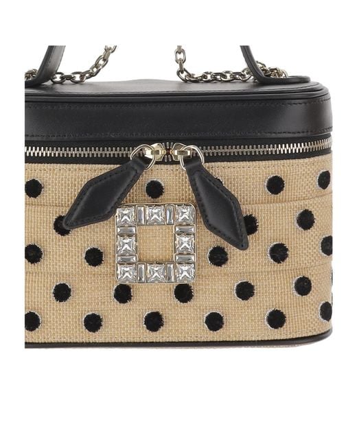 Roger Vivier Metallic Embellished Zipped Clutch Bag