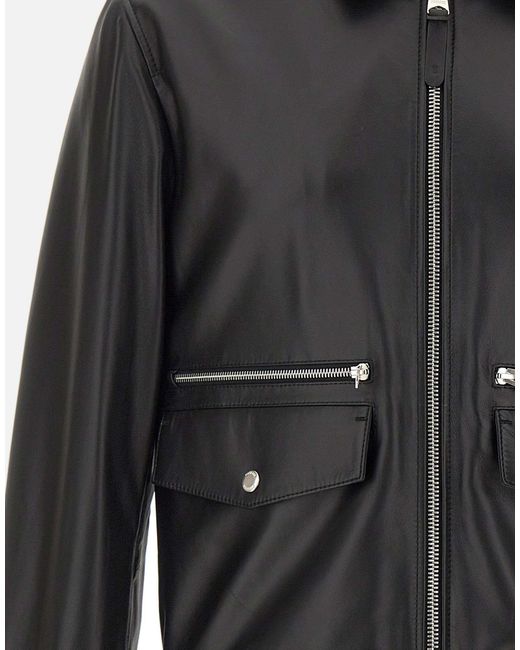 Mackage Black Jakari Zip Bomber Jacket for men