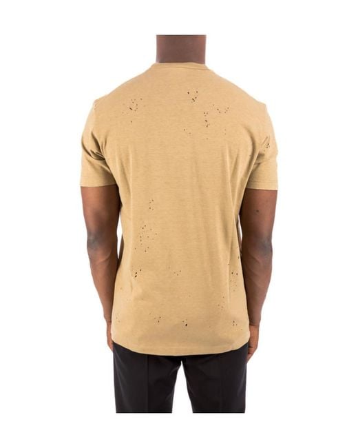 DSquared² Natural Logo Printed Crewneck T-Shirt for men