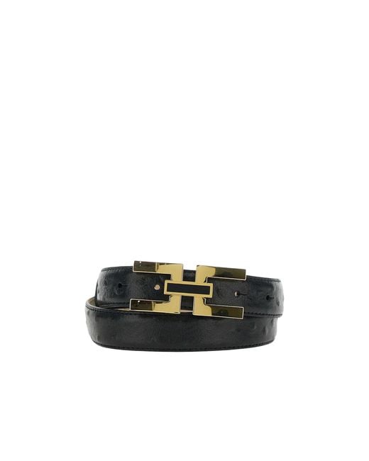 Elisabetta Franchi White Logo Buckle Belt
