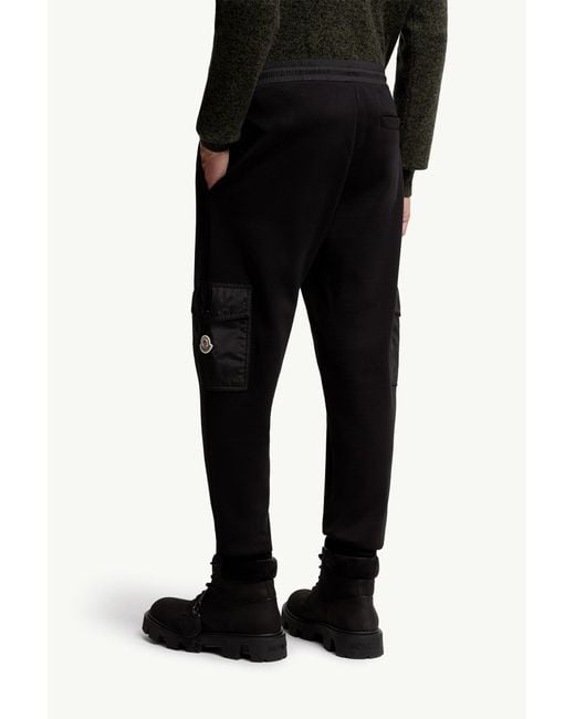Moncler Black Logo Patch Drawstring Track Pants for men