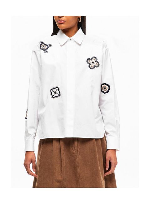 Max Mara White Long-Sleeved Shirt