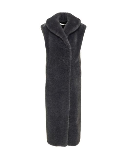Philosophy Di Lorenzo Serafini Black Faux Fur Long Vest