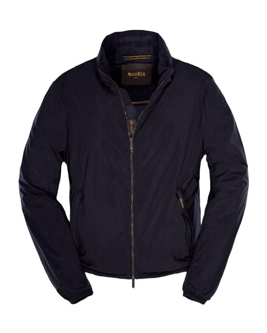 Moorer Blue Long-Sleeved Casual Jacket for men