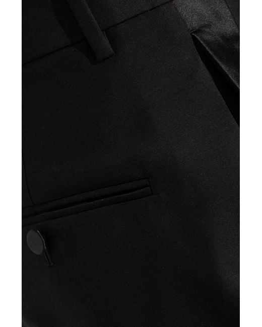DSquared² Black Loose-Fit Tailored Trousers for men