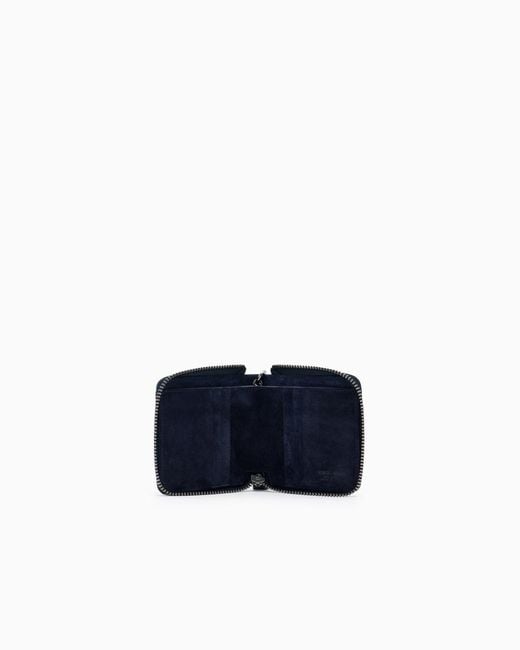 Giorgio Armani Blue Zip-Up Chained Wallet for men