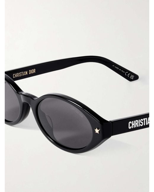 Dior White Eyewear Pacific R1I Oval Frame Sunglasses