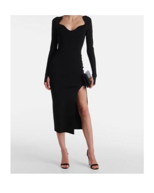 Galvan Black Kaia Midi Dress