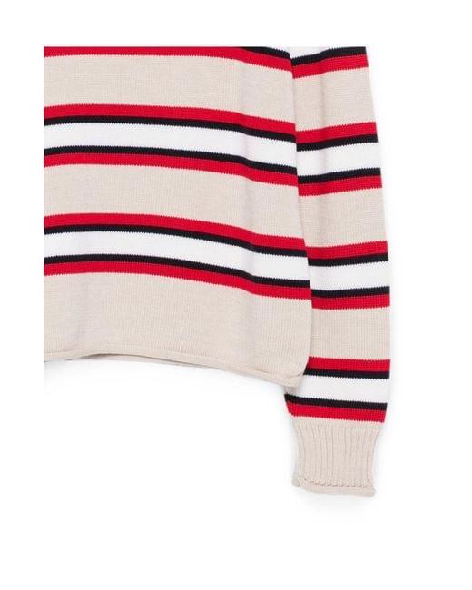 Semicouture Red Striped Sweater